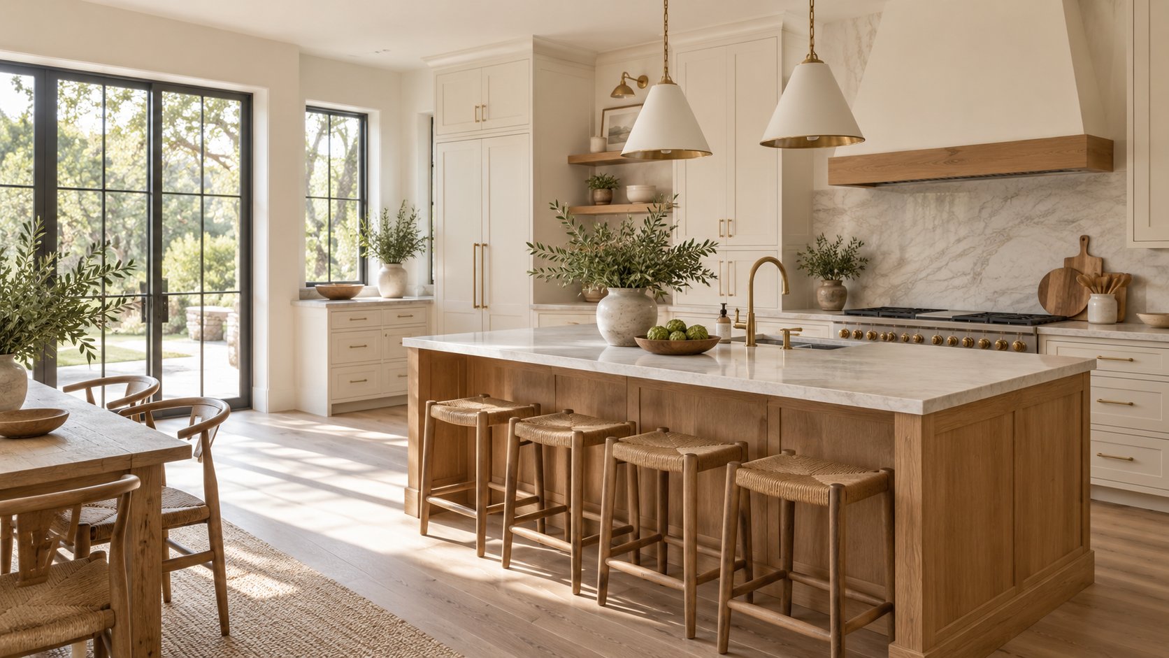 Illustrative kitchen concept with updated finishes
